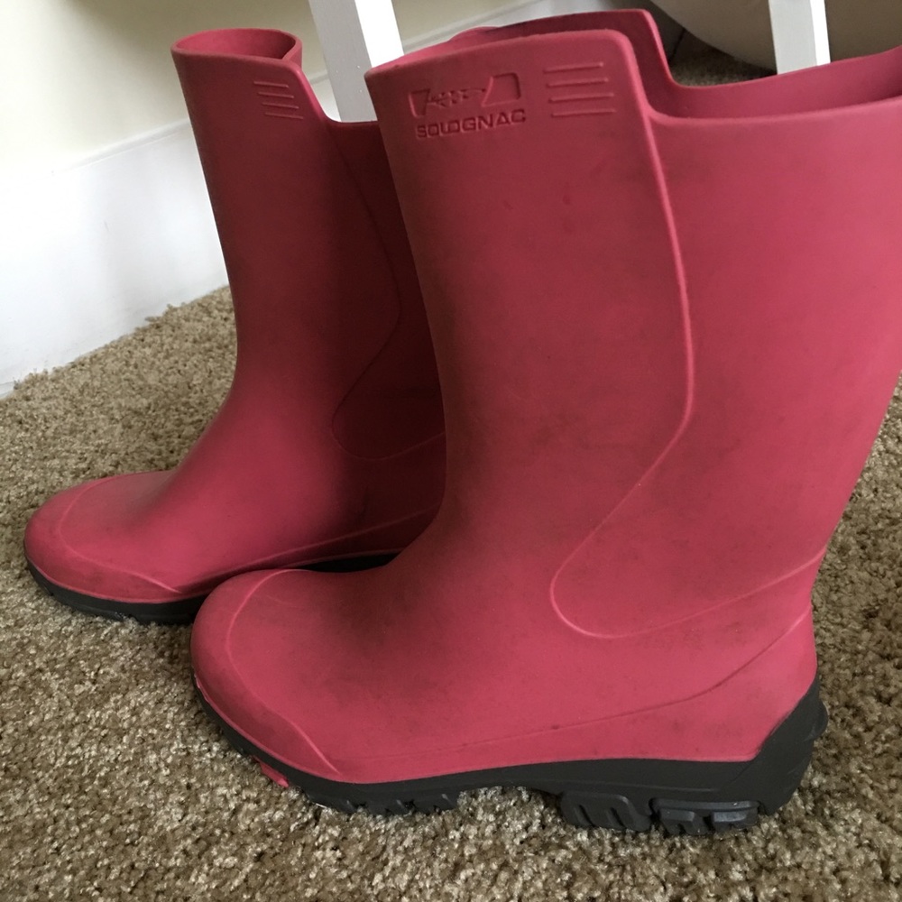 Bright Pink Rain Boots